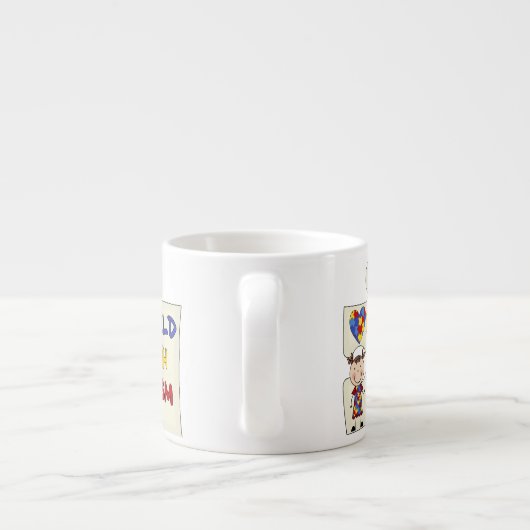 Kind mit Autismus-brünettem Mädchen 2 Espressotasse (Rückseite)