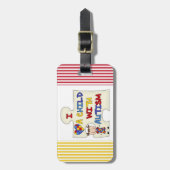 Kind mit Autismus-brünettem Mädchen 2 Gepäckanhänger (Vorderseite vertikal)