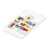 Kind mit Autismus-brünettem Mädchen 2 Magnet (Linke Seite)