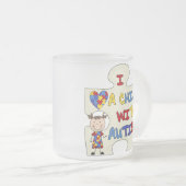 Kind mit Autismus-brünettem Mädchen 2 Mattglastasse (VorderseiteRechts)