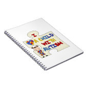 Kind mit Autismus-brünettem Mädchen 2 Notizblock (Rechte Seite)