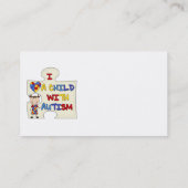 Kind mit Autismus-brünettem Mädchen 2 Visitenkarte (Rückseite)