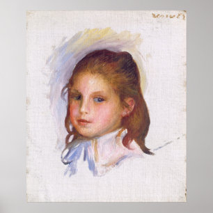 Kind mit braunem Haar - Auguste Renoir Kunst Poster