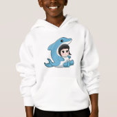Kind mit Dolphin-Kostüm Hoodie (Vorderseite)