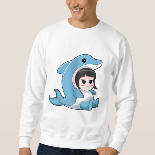 Kind mit Dolphin-Kostüm Sweatshirt (Vorderseite)