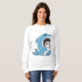Kind mit Dolphin-Kostüm Sweatshirt (Vorne ganz)