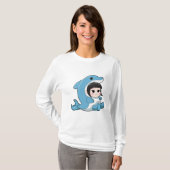 Kind mit Dolphin-Kostüm T-Shirt (Vorne ganz)