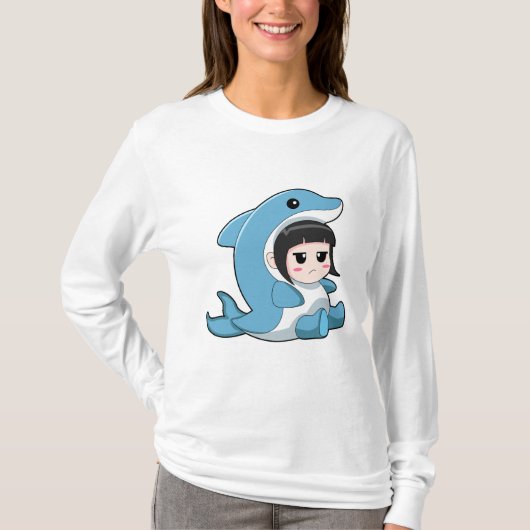 Kind mit Dolphin-Kostüm T-Shirt (Vorderseite)