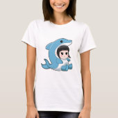 Kind mit Dolphin-Kostüm T-Shirt (Vorderseite)