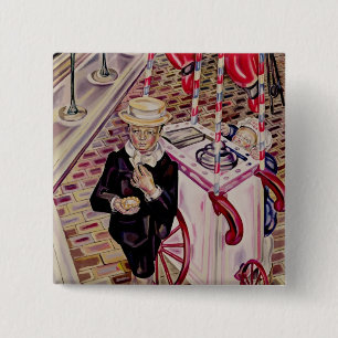 Kind mit einer Eiscreme Button