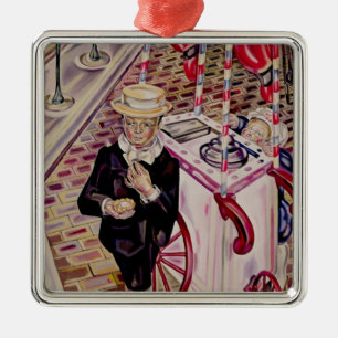 Kind mit einer Eiscreme Ornament Aus Metall