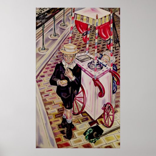 Kind mit Eiscreme Poster (Vorne)