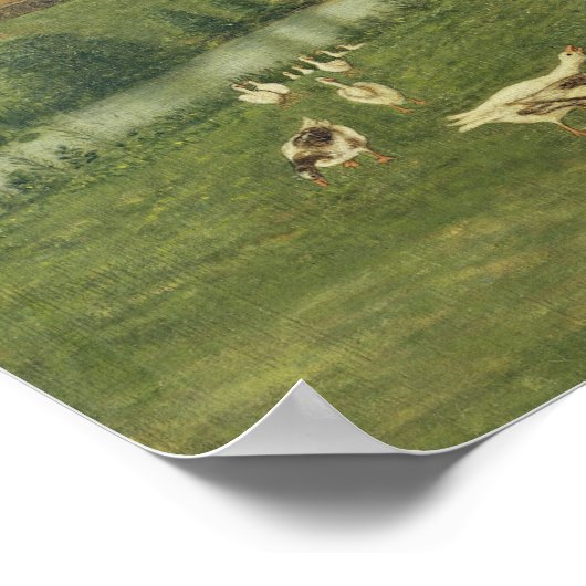 Kind mit Gänse Poster (Ecke)