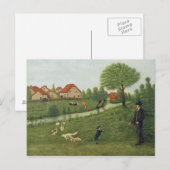 Kind mit Gänse Postkarte (Vorne/Hinten)