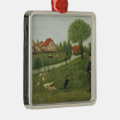 Kind mit Gänsen Ornament Aus Metall (Rechts)