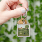 Kind mit Gänsen Schlüsselanhänger (Hand)