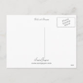 Kind mit Geschenken Feiertagspostkarte (Rückseite)