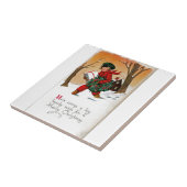 Kind mit Geschenken Fliese (Seite)