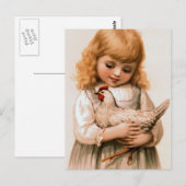 Kind mit Huhn Postkarte (Vorne/Hinten)