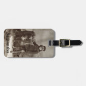 Kind mit Hund, C1885 Gepäckanhänger (Vorderseite horizontal)