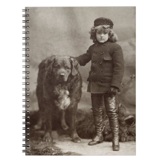 Kind mit Hund, C1885 Notizblock (Vorderseite)