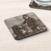 Kind mit Hund, C1885 Untersetzer (Linke Seite)