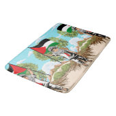 Kind mit Keffiyeh Palästina-Flagge Badematte (Schrägansicht)