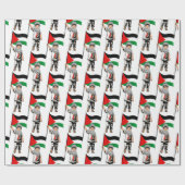 Kind mit Keffiyeh Palästina-Flagge Geschenkpapier (Flach)