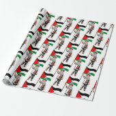 Kind mit Keffiyeh Palästina-Flagge Geschenkpapier (Ungerollt)