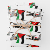 Kind mit Keffiyeh Palästina-Flagge Geschenkpapier Set (Beispiel)