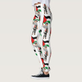 Kind mit Keffiyeh Palästina-Flagge Leggings (Links)