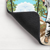 Kind mit Keffiyeh Palästina-Flagge Mousepad (Ecke)