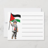 Kind mit Keffiyeh Palästina-Flagge RSVP Karte (Vorderseite)