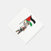 Kind mit Keffiyeh Palästina-Flagge Serviette (Ecke)
