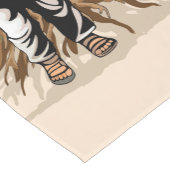 Kind mit Keffiyeh Palästina-Flagge und Olivenbaum Kurzer Tischläufer (Ecke)