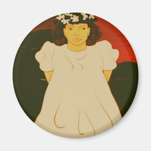 Kind mit Kranz Magnet (Vorne)