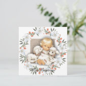 Kind mit Lamm - Batismus Einladung (Stehend Vorderseite)