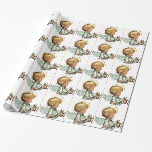 Kind mit Lamm Geschenkpapier (Ungerollt)