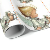 Kind mit Lamm Geschenkpapier (Rolleneckpunkt)
