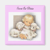 Kind mit Lamm Magnet (Vorne)