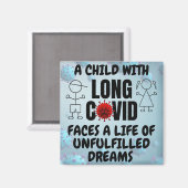 Kind mit langjährigem COVID Leben unerfüllter Träu Magnet (Vorderseite/Rückseite)