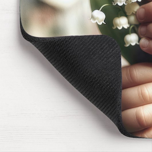 Kind mit Lilie des Tal Bunch Mousepad (Ecke)