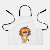 Kind mit Löwenkostüm Schürze (Vorderseite)