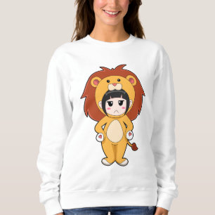 Kind mit Löwenkostüm Sweatshirt