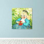 Kind mit Orange, 1890. Vincent van Gogh Leinwanddruck (Insitu (Holzboden))