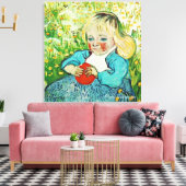 Kind mit Orange, 1890. Vincent van Gogh Leinwanddruck (Insitu (Wohnzimmer))