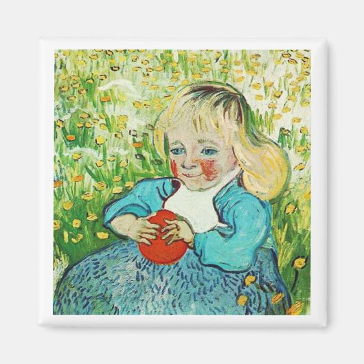 Kind mit Orange, 1890. Vincent van Gogh. Magnet (Vorne)
