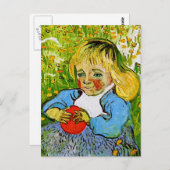 Kind mit Orange Van Gogh Fine Art Postkarte (Vorne/Hinten)