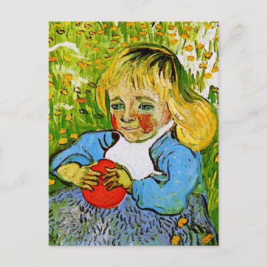 Kind mit Orange Van Gogh Fine Art Postkarte (Vorderseite)