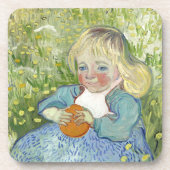 Kind mit Orange, Vincent Van Gogh Getränkeuntersetzer (Vorderseite)